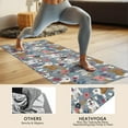 thumbnail image 4 of Bulldog Dog and Flower Florals Hot Yoga Mat Towel Non Slip for Hot Yoga - Quick-Drying Yoga Mat Cover with 4 Corner Pockets with Travel Bag - Hot Yoga Towel Non Slip 70"x26", 4 of 6