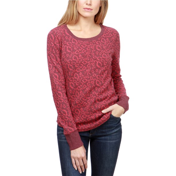 Lucky Brand Womens Animal Sudadera, Rojo, Grande Lucky Brand Camisa de entrenamiento