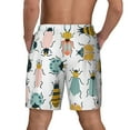 thumbnail image 4 of Haiem Colorful Insects Mens Swim Trunks with Compression Liner 2 in 1 Swimming Shorts Stretch Swimwear Quick Dry,Board Shorts-Small, 4 of 9