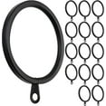 thumbnail image 3 of Meriville 14 pcs Black 2-Inch Inner Diameter Metal Flat Curtain Rings with Eyelets, 3 of 3