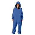 thumbnail image 2 of ZHOGXU Hooded Jumpsuits Unisex Zipper Front Bodysuit Cozy Lightweight Hoodie Rompers Loungewear,Dark Blue,XXXXL, 2 of 9