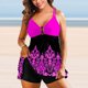 thumbnail image 2 of Conjunto de Traje de Baño Dividido de Mujeres, Tres Piezas Impreso Bikini Sexy para la Playa Y la Piscina, Traje de Baño sin Espalda con Almohadilla de Pecho, Nylon de Dos Piezas, 2 of 4