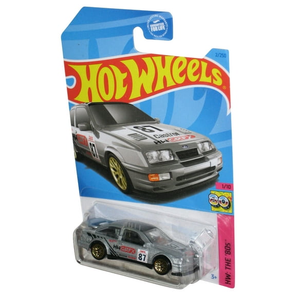 Hot Wheels HW The 80s (2021) Silver '87 Ford Sierra Cosworth Toy Car 2/250