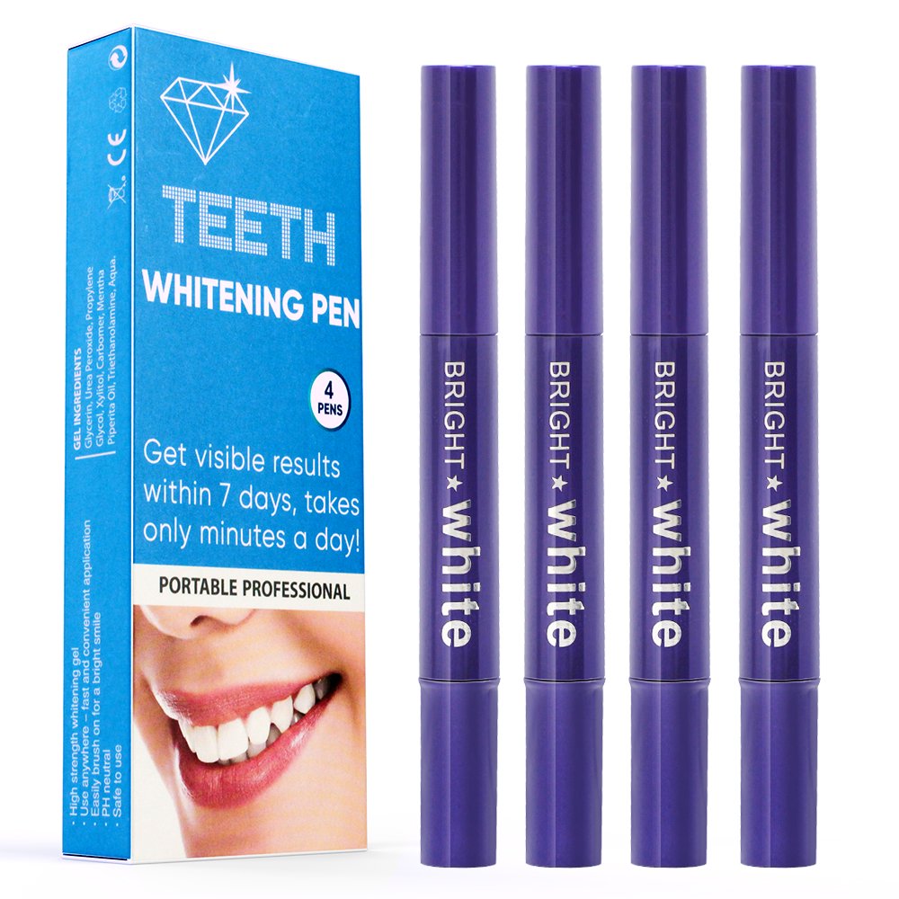 Teeth Whitening Pen, 4 pens, More Than 20 Uses, Effective ...