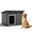 Black, variant on Dog House Indoor Outdoor Durable House with Weatherproof Pet House for Small Medium Large Dogs(Black, Medium Size)