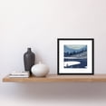 thumbnail image 2 of Mountain Pine Forest Winter Wonderland Lake Watercolour Square Wooden Framed Wall Art Print Picture 8X8 Inch, 2 of 4