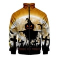 thumbnail image 3 of Chaqueta con estampado 3D de calabaza de Halloween para hombres y niños, camisetas de manga larga con personalidad, chaquetas de calle de gran tamaño con cremallera, abrigo, ropa, 3 of 4