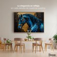 thumbnail image 2 of Cuadro Decorativo Marco Flotante Canvas Revolution Elegancia Azul Oro 90x60 madera, 2 of 3