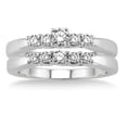 thumbnail image 2 of 0.50 Carat Elegant 5 stone Bridal Set with Round Cut Diamond Moissanite in 10k White Gold, 2 of 2