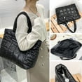thumbnail image 4 of Latrodar Women's Tote Bag Large Shoulder Bag,Tote Padded Winter Handbag Space Tote Bag Feather Shoulder Bag Shopping Black Upgraded, 4 of 5