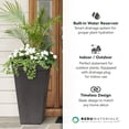 thumbnail image 6 of Tierra Verde 2 Pack Self Watering Planter, Symphony, 15"W x 28"H, Black, 6 of 12