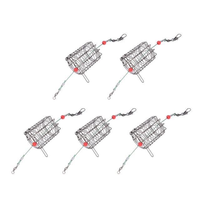 Cesta de jaula para cebo de pesca, 5 uds. Jaulas para cebo de pesca, jaula trampa para cebo de pesca, jaula alimentadora de cebo de pesca, diseño de clase mundial