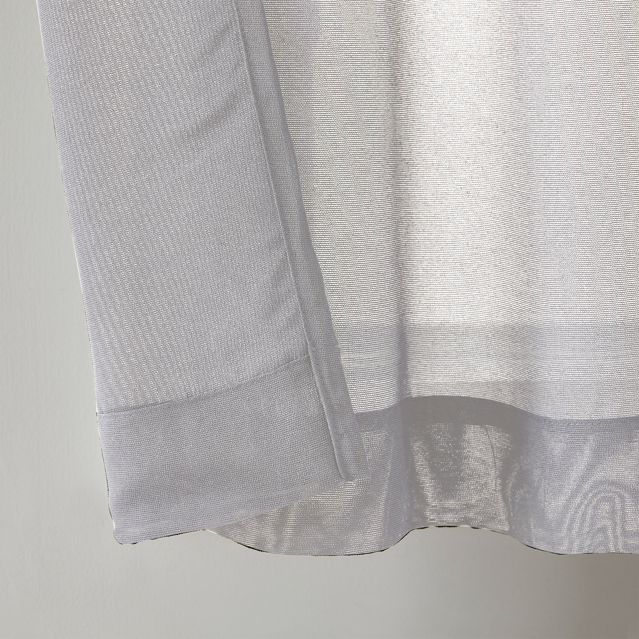 Mainstays Light Filtering Tab Top Curtain Panel Set, Set of 2, Grey, 37" W x 54” L