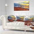 thumbnail image 3 of Designart Sunset Reflecting in Blue Waves - Seashore Throw Pillow - 12x20, 3 of 5
