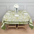 thumbnail image 3 of Square Waterproof Tablecloth Green Daisy Reusable Indoor/Outdoor Durable Table Cover 70 Inch X70 Inch, 3 of 6