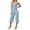 d2529_Light Blue, variant on Zormilly Workout Sets for Women Spaghetti Strap Tank Top Wide Leg Capris Yoga Sets Stretch Soft Sport Sets, S-2XL