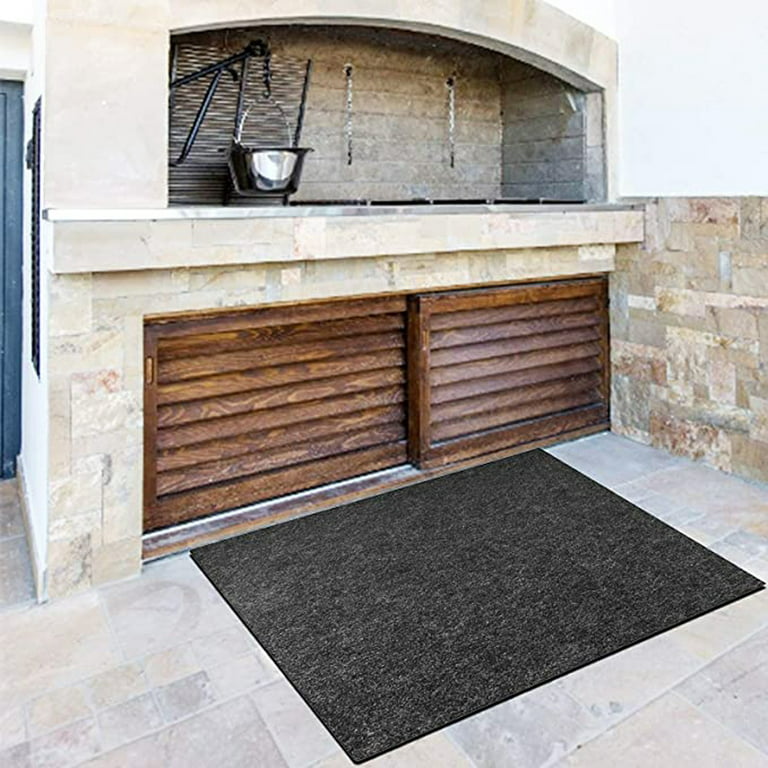 Fire Retardant Heat Insulation Rectangle Fireplace Carpet Non-slip