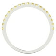 thumbnail image 5 of 0.57 ct Brilliant Round Cut Simulated Yellow Diamond 14k White Gold Stackable Band SZ 7.75, 5 of 6