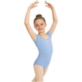 thumbnail image 1 of Combinaison pour Filles à Manches Courtes, Col Rond, Uniforme d'Entraînement de Danse, Couleur Unie, pour Enfants, Tailles Moyennes et Grandes, 1 of 6