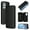 Black, variant on For OnePlus 9 Pro Carbon Fiber Texture Horizontal Flip TPU + PC + PU Leather Case with Card Slot