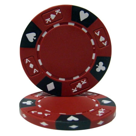 Red - Ace King Suited 14 Gram Poker Chips (Best Suit In Poker)