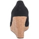 thumbnail image 3 of TOMS Sandalia clásica con cuña de alpargata para mujer, tejido disperso negro 5.5, 3 of 5