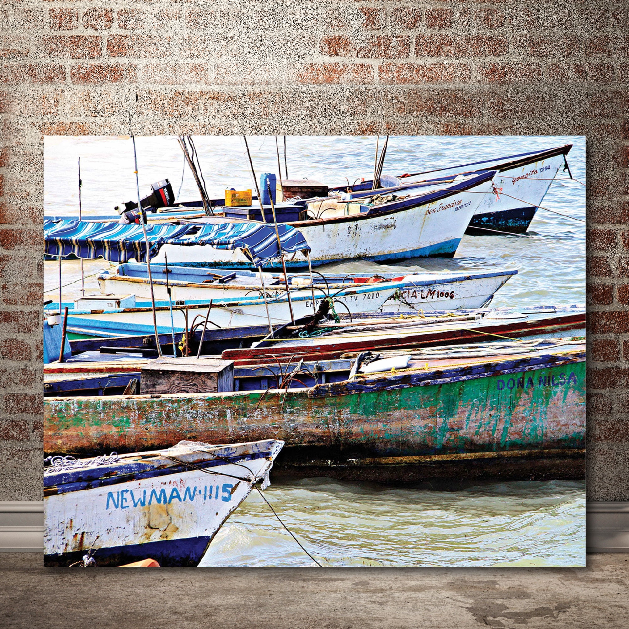Colorful Boats Gallery-Wrapped Canvas Wall Art, 16x20