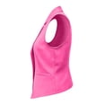 thumbnail image 3 of Vest Tops for Women - Sleeveless V Neck Button down Formal Business Work Tank Tops with Pockets Pinky S, 3 of 7