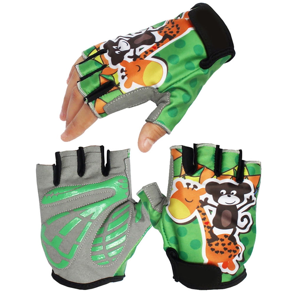 Cheers.US Girls Boys Non-Slip Cycling Gloves Shock-Absorbing