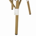 thumbnail image 3 of Outdoor PE Ratten and Aluminum French Bistro Chairs, Set of 2, Rusted Grey & White, Bamboo Print Finish, 3 of 10