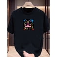 thumbnail image 1 of Unisex Cotton Crew Neck T-Shirt, Casual Style, Regular Fit, with Slight Stretch, Knit Fabric, with Vibrant Print, for Teens, Summer Tee, 1 of 7