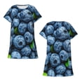 thumbnail image 6 of Hirioo Fresh Blueberries for Women’s Nightdress Comfortable Short Sleeve Nightwear Casual Sleep Dress, 6 of 8