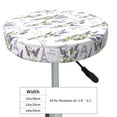 thumbnail image 2 of Goofa Lavender Flowers Printed Stool Covers Round, Waterproof Round Bar Stool Covers Anti-Slip Round Bar Stool Seat Cover with Elastic Bands Durable -14 inch, 2 of 7