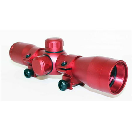Hunting Rifle Scope Mildot Reticle w-Rings Red anodize finish 4x32 RED weaver