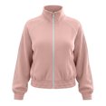 thumbnail image 5 of Tqcoqu Women's Stand Collar Full Zip Workout Track Jackets, Lightweight Long Sleeve Sweatshirts,2026 Trendy Fall Coat with Pockets, 5 of 9