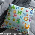thumbnail image 2 of jejeloiu Multicolor Number Desgin Fabric by the Yard 1 Yard,Colored Letters Home Decor Fabric by the Yard,Green Blue Alphabet Sewing Fabric For Teens,Luxury Bedroom Decor, 2 of 6