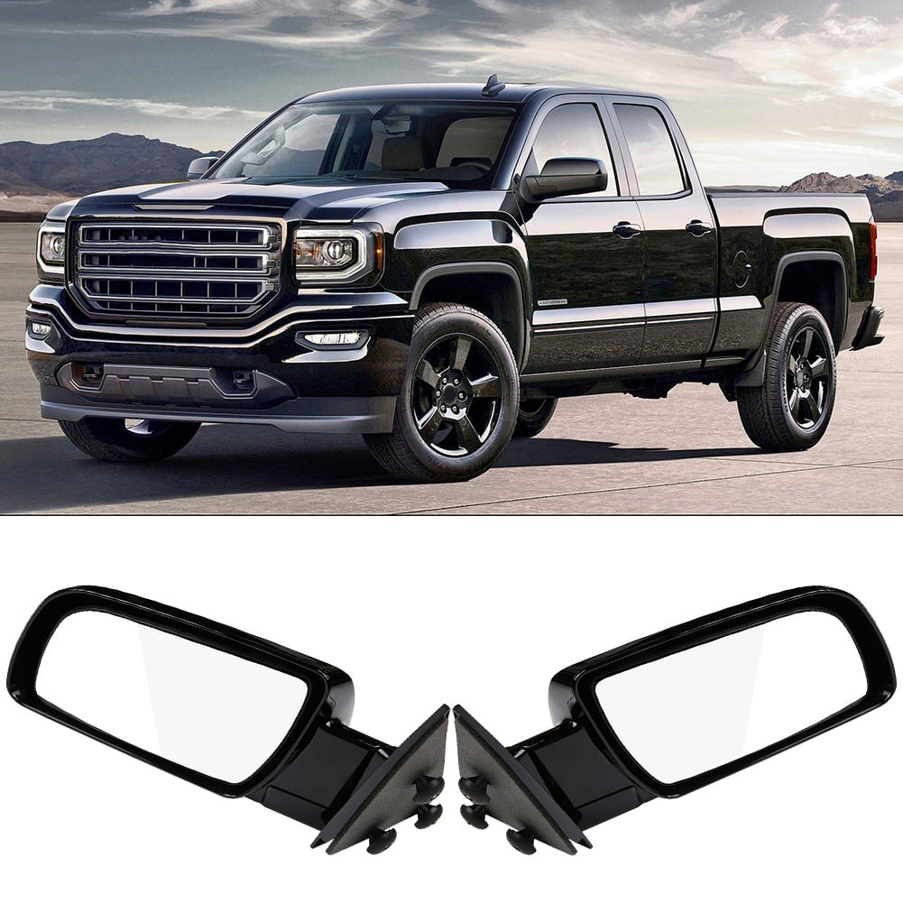 Mgaxyff 1Pair Manual Black SideView Mirrors for GMC Chevrolet Pickup