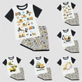 thumbnail image 4 of TOWED22 Infant Baby Boy Clothes Summer 2pcs Short Sleeve Tee Pocket Shorts Truck Dinosaur Outfits(Light Gray,2-3 Y), 4 of 4