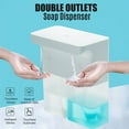 thumbnail image 2 of Yeacher Soap Dispenser Double Outlets Touchless Automatic Infrared Sensor Liquid Foam Soap Dispenser Waterproof Rechargeable, 2 of 8
