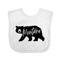Inktastic Montana Black Bear Silhouette Boys or Girls Baby Bib