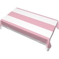 thumbnail image 3 of Pink Stripes, White Stripes, Striped Pattern Rectangle Table Cloth Soft Washable Oblong Tablecloth Covers for Kitchen & Table Linens 60" x 102", 3 of 8