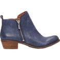 thumbnail image 2 of Lucky Brand Basel Almond-Toe Ankle Booties Indigo Blue Leather Low Cut Boot (Indigo, 6), 2 of 5
