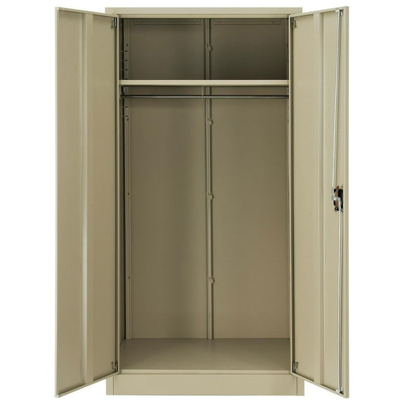 Global Industrial Unassembled Wardrobe Cabinet, 36x24x72, Tan
