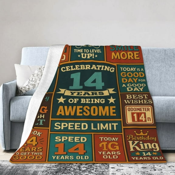 Birthday Gifts For 14 Year Old Boys Flannel Blanket for Adults – Cozy Throw for Sofa Bed or Office Use for All Seasons 50x40