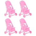 thumbnail image 1 of 4Pcs Simulation Baby Stroller Plaything Plastic Trolley Model Toy Kids Role-playing Toy, 1 of 4