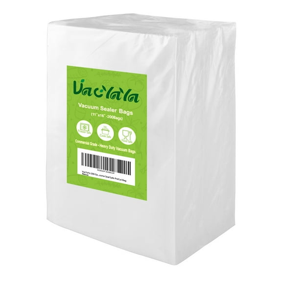 VacYaYa 200 Gallon Size 11 x 16inch Food Saver Vacuum Cleners Sealer Bags for Food Storage,Seal a Meal Freezer Bags with BPA Free
