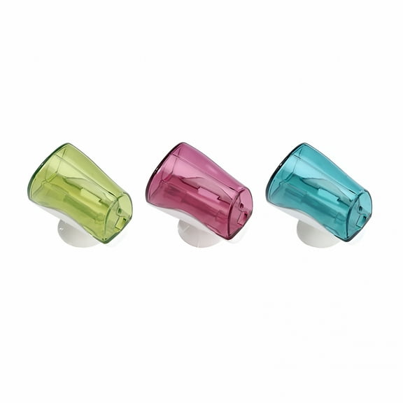 ACDANC 3Pcs Toothbrush Holder Wall Mounted with Cover,Self Adhesive Toothbrushes Holder Perfect for Dorm Bathrooms and Shower,Transparent Seamless Reusable