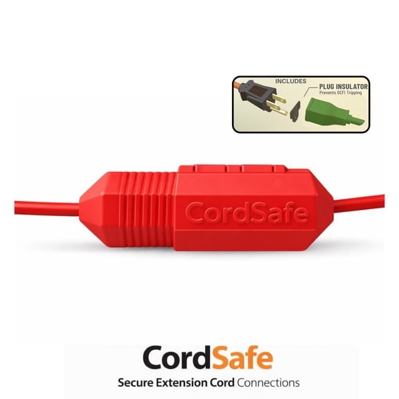 CordSafe Outdoor Extension Cord Protector – Weather-Resistant Snap-Lock Cover for Christmas Lighting Plug Connections – Rugged UV-Resistant Plastic Plug Protection, 1-Pack, Made in USA