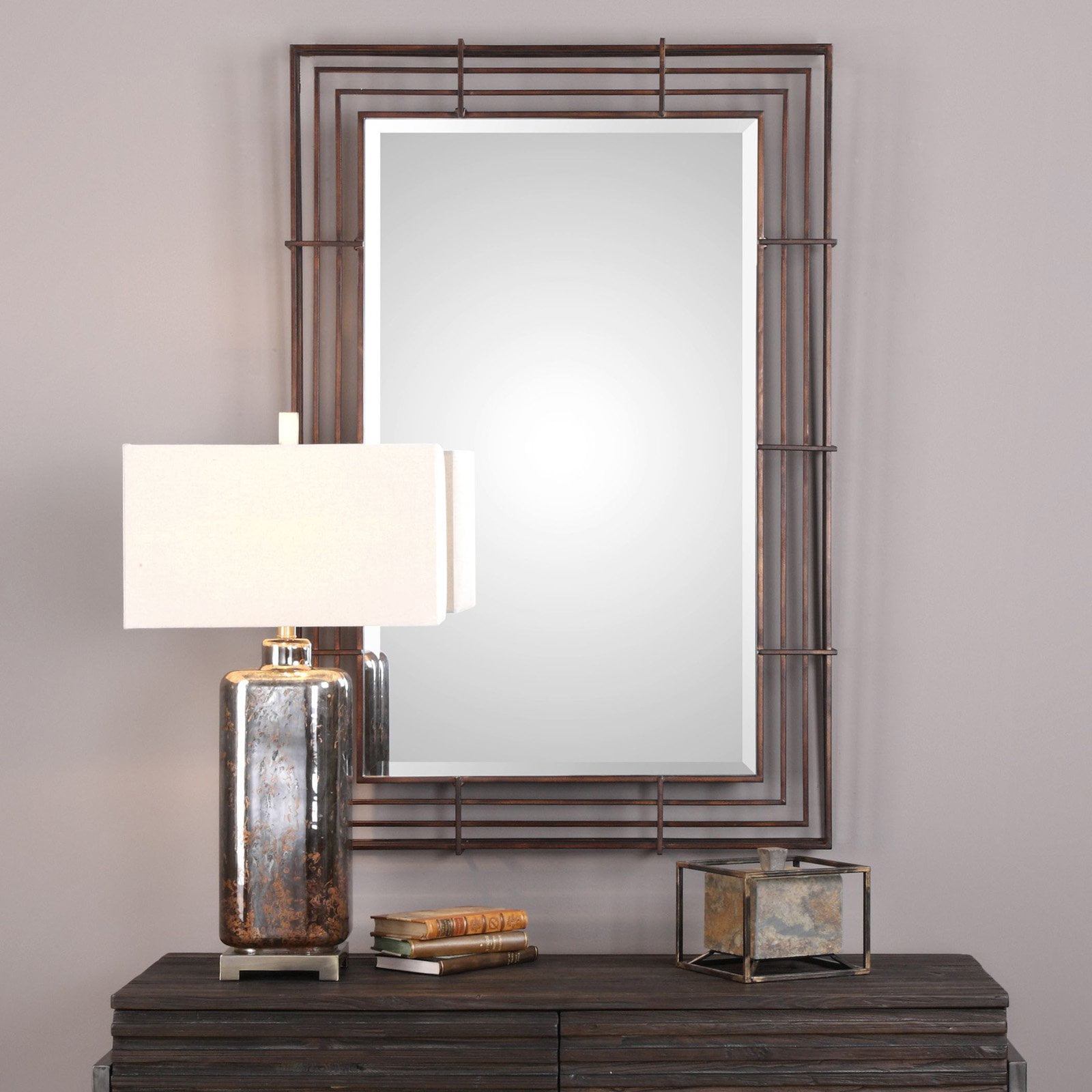 Uttermost Perlo Rust Bronze Mirror