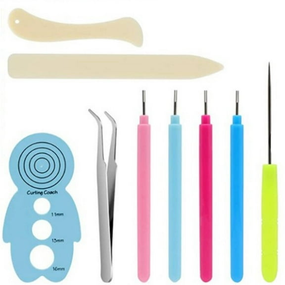 CCOCC 8Pcs Quilling Kit,User-Friendly Paper Quilling Tools,Easy-To-Follow Instructions Slotted Kit,Style 5